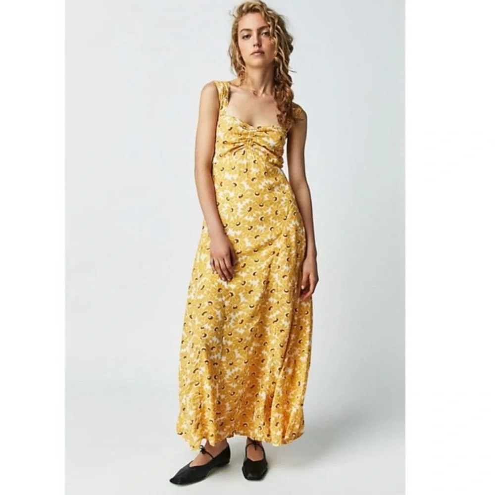 Free People Rosalie Midi Dress Sizes S New With Tags - Picture 2 of 8